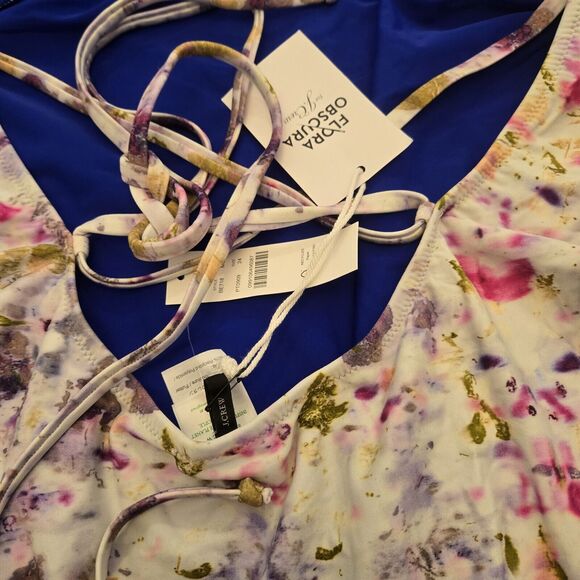 Flora Obscura X J.Crew Strappy-Back One-Piece Swimsuit Floral Size 24 - Picture 8 of 8
